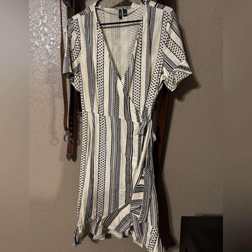Wrap midi dress